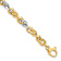 14K Two-tone Gold 6mm Polished 3D Fancy Link Bracelet