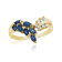0.59ctw Sapphire and Diamond Ring in 14k Yellow Gold