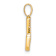 14k Yellow Gold Diamond Letter W Initial Pendant