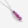 Natural Ruby And Diamond Necklace 14K White Gold Pendant with Chain Gift
For Women
