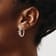 14K Rose Gold and 14K White Gold Flower Hoop Earrings with Diamond