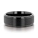 ORION Flat Black Tungsten Ring with Brushed Raised Center and Polished
Step Edges 8mm