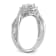 Rhodium Over 14K White Gold Lab Grown Diamond Halo Engagement Ring 0.778ctw