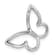 Rhodium Over 14k White Gold Polished Butterfly Diamond Chain Slide Pendant