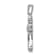 Rhodium Over 10k White Gold 0.17 ctw Diamond Fleur-de-Lis Cross Pendant