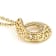 CZ Filigree Circle Pendant With Chain In 18K Gold Over Sterling Silver 0.11ctw