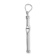 Rhodium Over 14k White Gold 3D Polished Stamping Cross Pendant