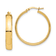 14k Yellow Gold High Polished 1 1/4" Hoop Earrings