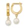 14K Yellow Gold 6-7mm White Round Akoya Saltwater Cultured Pearl Hoop
Dangle Earrings