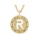 Cardano Initial R Pendant Necklace In 18K Gold Over Bronze