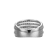 White Cubic Zirconia Platinum Over Sterling Silver Three Row Band Ring 2.57ctw