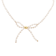 Cultured Freshwater Pearl Bow Necklace with Gold-Tone Brass Accents