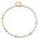 14K Two-tone Fancy Link with 1-inch Extension Anklet