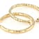 Bold Diamond-Cut Hoop Earrings In 18K Gold Over Sterling Silver