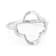 Sculptural Clover Open Design Ring In Sterling Silver