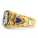 10K Two-Tone Yellow and White Gold Men's Textured and Enameled Masonic
Blue Lodge Ring