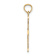 14k Yellow Gold Solid Texas State Pendant