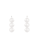 4.5-5mm White Cultured Freshwater Pearl Rhodium Over Sterling Silver Earrings