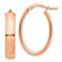 14k Rose Gold 1/1" High Polished Oval Hoop Earrings