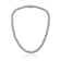 CZ Braided Tennis Necklace In Sterling Silver