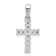 Rhodium Over 14K White Gold 1/20ct. Diamond Latin Cross Pendant