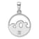 Rhodium Over Sterling Silver Blue Lab Created Opal Wave Pendant