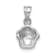 Rhodium Over Sterling Silver Multi-color Enameled Cupcake Children's Pendant
