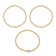 Initial R CZ Beaded Bracelet Set In 14K Gold Over Brass 0.14ctw