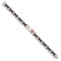Stainless Steel Black Rubber Red Enamel 8-inch Medical Bracelet