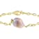 Pink Freshwater Pearl Station Bracelet In 18K Gold Over Sterling Silver