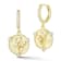 Sterling Statements 14K Yellow Gold Over Sterling Silver Cubic Zirconia
Rose Charm Earrings