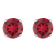 5mm Round Lab Created Ruby Rhodium Over 10k White Gold Stud Earrings