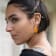 14K Yellow Gold Over Sterling Silver Mini Gold Leaf Acrylic Hoops in
Golden Nugget