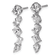 Rhodium Over Sterling Silver Fancy Multi-cut Cubic Zirconia Post Dangle Earrings