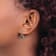 Sterling Silver with 14K Accent Antiqued Smoky Quartz Post Dangle Earrings
