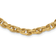 14K Yellow Gold Polished and Grooved Fancy Oval Link Necklace