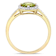 Peridot and Diamond 10K Yellow Gold Ring 1.06ctw