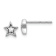 Rhodium Over 14k White Gold 6mm Diamond Accent Star Stud Earrings