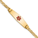 14k Yellow Gold Medical Soft Diamond Shape Red Enamel Mariner Link Child
ID Bracelet
