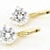 Large Round Moissanite Solitaire Drop Earrings In 14K Gold Over Sterling Silver