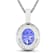 2.50ctw 14K White Gold Tanzanite and White Diamond Pendant with 18 inch
Cable Chain