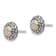 Sterling Silver Antiqued with 14K Accent Diamond Earrings