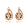 Brown Smokey Quartz 14K Rose Gold Over Sterling Silver Round Drop Earrings