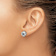 Rhodium Over 14k White Gold Polished Love Knot Stud Earrings