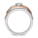 14K Two-tone Rose and White Gold Lab Grown Diamond SI1/SI2, G H I, Men's Ring