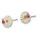 Sterling Silver Enamel Flower and Ladybug Children's Post Earrings