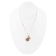 Barse Amethyst Aquarius Charm Necklace In Bronze