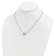 Sterling Silver Rhodium-plated Polished Love Knot Diamond-cut Chain Necklace