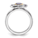 Rhodium Over Sterling Silver with 14K Accent Amethyst and Rose Quartz Ring