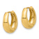 14k Yellow Gold Polished 1/2" Hinged Huggie Hoop Earrings